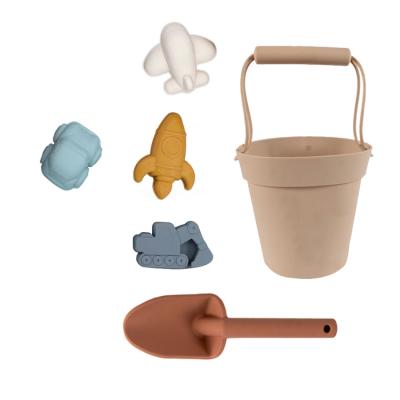 China 100% Eco-friendly Custom Support Ecochoose Kids Beach Sand Molds Play Set Silicone Sand Bucket Beach Toys For Children for sale