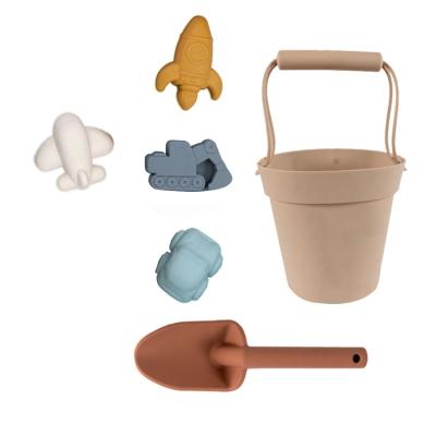 China 100% ECO Eco-Friendly Choose Baby Digger Bucket Tool Custom LOGO Friendly Summer Playing Water Set Kids Silicone Sand Beach Toys for sale