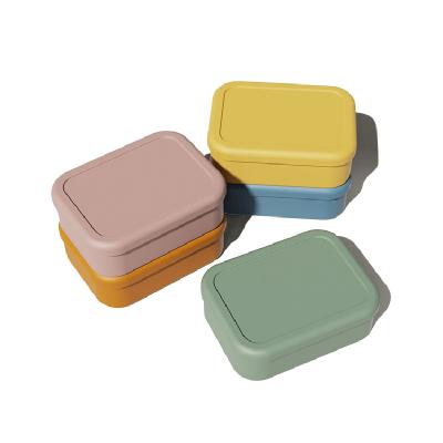 China Kids 3 Compartment Food Container Silicone Adults Desktop Eco-Friendly Lunch Box Bento Silicone Lunch Boxes Sets For Kids for sale