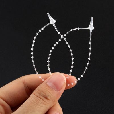 China Hot Selling Viable 3 Inch Transparent Lock 1000Pcs Pin Security Loop Plastic Commodity Clothes Tag Tagging Pin Wholesale for sale