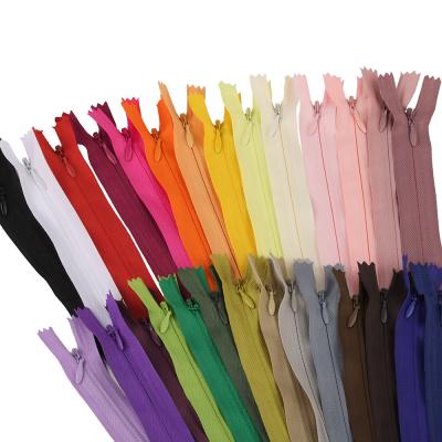 China Wholesale Nylon Blended 50cm Invisible Zipper End-End Length 50cm Invisible Color Nickel Free Zipper Pulls With Cool Slider for sale