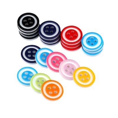 China Others [LB-42] Wholesale 20L Color Button Hog ​​Nostril Four Hole Resin Buttons Arts Open Card Button With Logo for sale