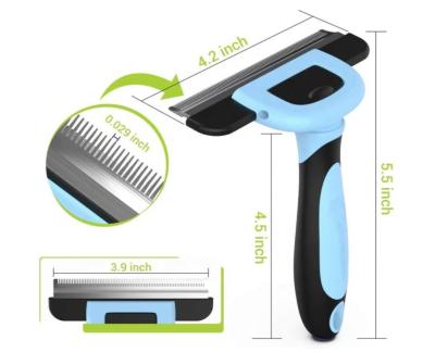 China Sustainable Pet Cat Grooming Pets Care Dog Hair Tick Remover Grooming Rake Brush Professional Slicker Comb for sale