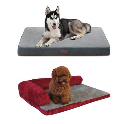 China Dropshipping Supplies Worry Sofa Removable Fancy Large Pet Sofa Designer Orthopedic Memory Foam Cooling Luxury Washable Dog Bed for sale