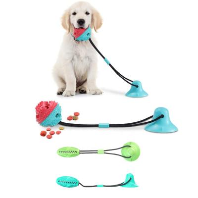 China Sohpety Amazone Hotsale Dog Chew Interactive Rope Ball Viable Pet Tooth Cleaning Pet Rubber Toys Dog for sale