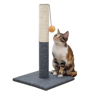 China Sohpety Solid Wood Cat Activity Scratching Scratchers Scratch Tree Housing Post Viable Custom Tower Cat Round for sale