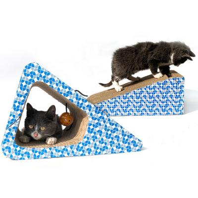 China Sohpety OEM Sustainable High Quality Multiple Shapes Pet Scratcher Pad Corrugated Paper Cat Scratching Board for sale