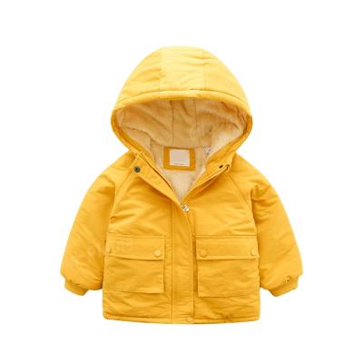 China Cartoon Embroidered Cartoon Embroidered Jacket Baby Winter Hooded Cotton-padded Cotton-padded Jackets Children's and Girls' Clothes for sale