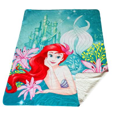 China Anti-Pull Digital Printing Photo Polyester Double-Layer Side Fleece Customized Blanket for sale