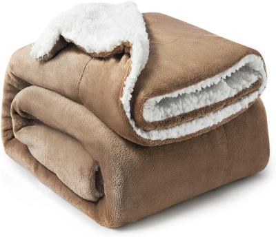 China Wholesale Baby Thick Sherpa Fleece Blanket Premium Throw Custom Anti-Static for sale