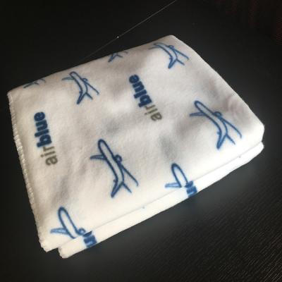 China China suppliers disposable plush knitted cheap wholesale heavy 100% polyester fleece airline travel throw blanket for sale