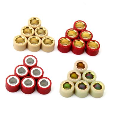 China Aluminum Iron Copper 6PC Motor Variator Roller Weighs 20x17mm For Piaggio Suzuki 125cc 150cc 180cc Scooter Motorcycle for sale