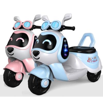 China Manufacturer Sale Cute Popular Eco-friendly Kids Baby Ride On Car Toy 3 Wheels Pink Electric Motorcycle Blue For Little Kids for sale