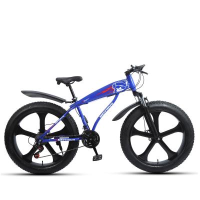 China Durable New 26 Inch Disc Brake 4.0 Fat Tire 21,24,27 Speed ​​Road Mountain Bike Mountain Bike Snow Bike With 5 Spoke for sale