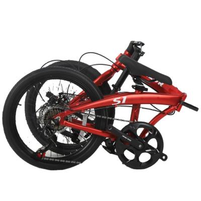 China Steel factory supply best 21 inch 21/24/27 inch double speed disc brake alloy sepeda lipat custom 21 speed folding bicycle bicycle for sale