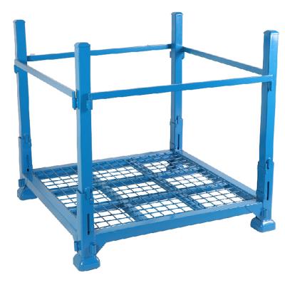 China Corrosion Protection Heavy Duty Powder Plated Folding Logistic Stacking Rack Shelves For Retail Store Stillage Storage Rack for sale