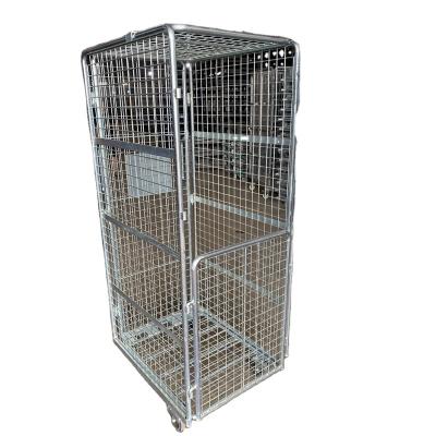 China Save Space Collapsibe Storage Collapsible Storage Wire Storage Rack Metal Cage Pallet for sale