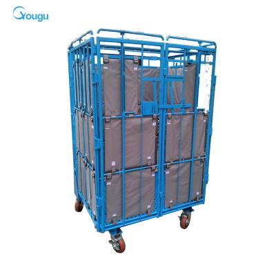 China Save Moving Trolley Container Box Metal Space Customized Trolley Foldable Trolley for sale