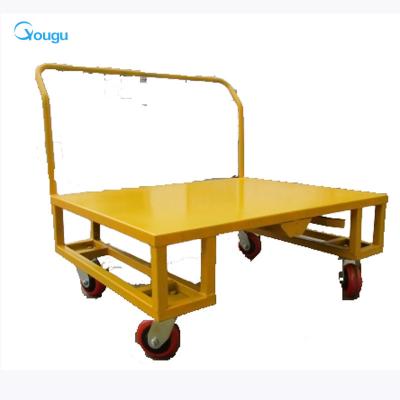 China Heavy Duty Customized Hanging Folder Metal Folder Rack Metal Hand Pallet Trolley Handle Platform Trolley for sale