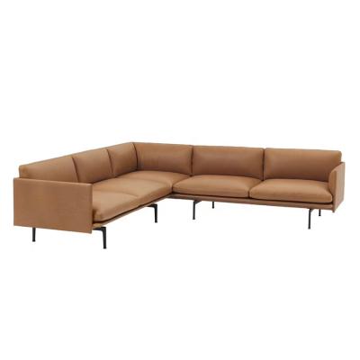 China Modular Living Room Sofa Leather Corner Modern Luxury Sectional Sofa Set L Shaped Canape Angle 7 Seater for sale