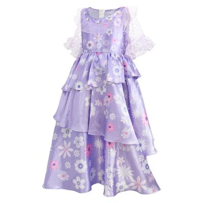 China Full Breathable Magical Chamber Isabella Costume Princess Dress Cosplay Costume Hot Sale Movie Purple Dress for sale