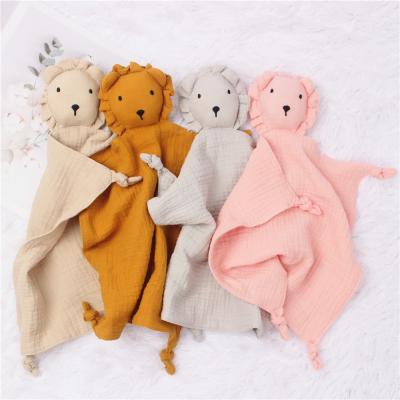 China Lion Ready to Board Cute Lion Baby Comforter Blanket Muslin Bibs Support Mix-color Firm Small Bibs for sale