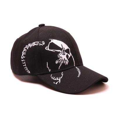 China breathable & Waterproof Anime Elements Opening Mouth Skull Baseball Hat OEM Popular Hats Custom Baseball Caps for sale