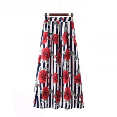 China Plus Size Ready To Ship New Design Girls' Skirts Wholesale Casual Straight Long Printed Skirt for sale