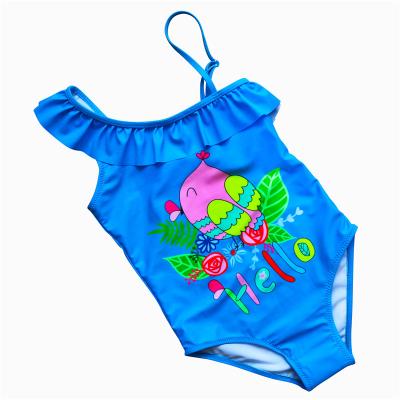 China Kids Girls Summer Breathable Cartoon Printed One Piece Swimsuit Swimwear For Kids 4-12T for sale