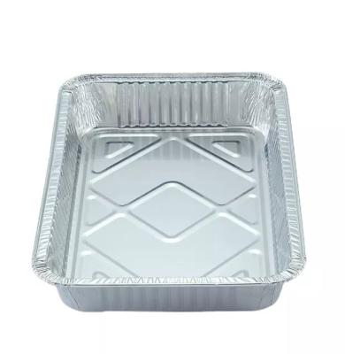 China Wholesale Recyclable Disposable Food OEM Lunch Aluminum Foil Trays For Food Container Catering School Lunch Tray for sale