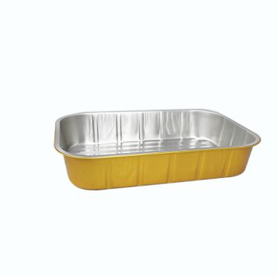 China READY TO SHIP 330*295 3500ML Rectangular Aluminum Foil Tray Disposable Aluminum Foil Container Food takc foil box for sale