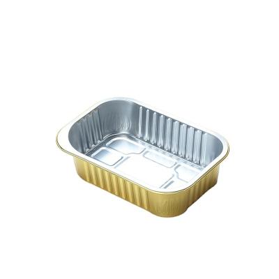 China Eco-friendly Food Grade Aluminum Foil Container 1000ml Rectangle Disposable Food Packing Box for sale