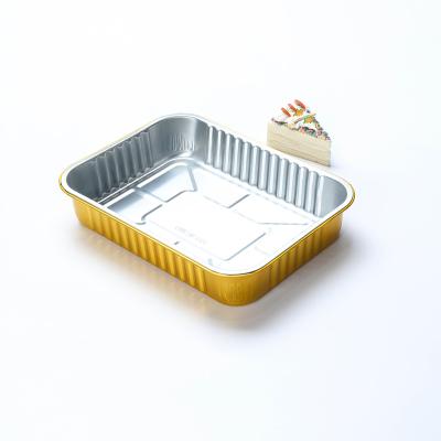 China Food Grade Good Quality Wholesale Aluminum Foil Fast Food Disposable Takeout Containers Large Size Tray Box for sale