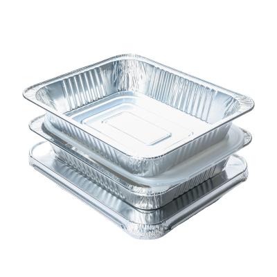 China Wholesale High Quality Disposable Aluminum Foil Tray Food Grade Large Capacity Storage Containers Tray for sale