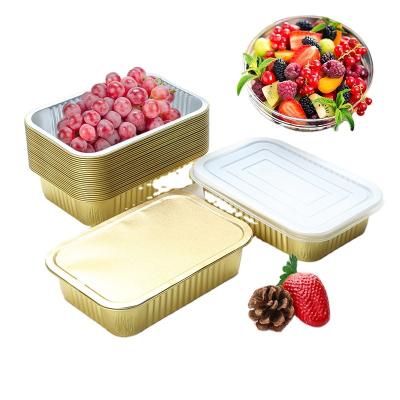 China Food Cooking Hot Selling Cusstomized Aluminum Foil Wholesale Lunch Takeaway Frozen Box for sale