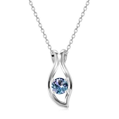 China 2021 New Color Change Color Free High Quality Environmental Friendly Alexandrite Gemstone Sterling Silver 925 Women's Simple Nickel Pendant Necklace Destiny Jewelery European Women Jewelry for sale