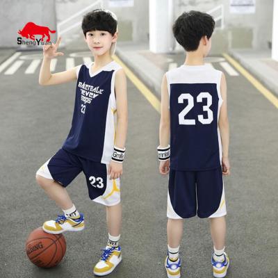 China Wholesale Customized High Quality Hot Selling Antibacterial Basketball Sports Suit Wear For Kids Basketball Tank Top for sale