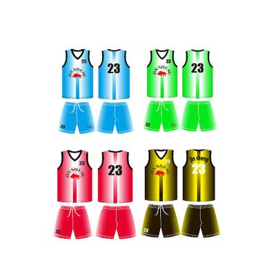 China Antibacterial In Stock Wholesale Custom Stitched Basketball Jersey Men Basketball Uniforms Basketball Clothes for sale