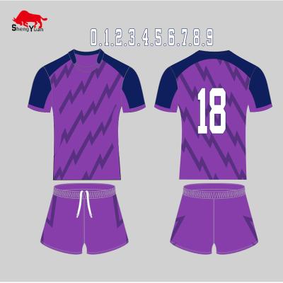 China Breathable Breathable Men Rugby Uniform Set Custom Rugby Team Jersey Uniform Loose Sublimated Rugby Shirt for sale