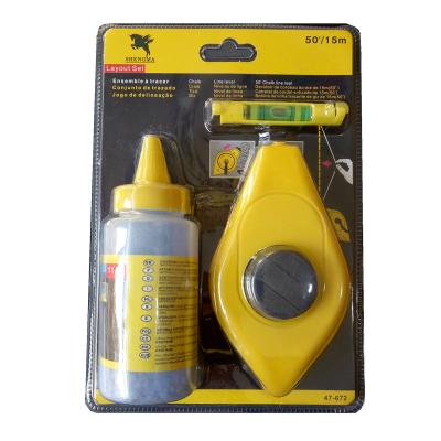 China Durable Maker's Todo Tool with Power Unit Woodworking Manual Chalk Line 3 Piece Tool Kit for sale