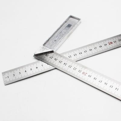 China Factory direct sales of 1P 90 degree L-square aluminum goniometer mesh L-square scale metric woodworking ruler for sale