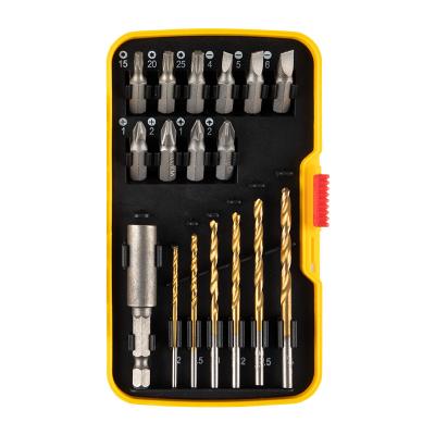 China DIY Tools 17 in 1 Professional Screwdriver Bit Set with Magnetic Bit Extension Bar and Drills for sale