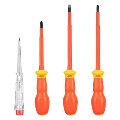 China Polypropylene 3 Pieces VDE Tools Insulating Electric Screwdriver and1pc Measuring Pen for sale