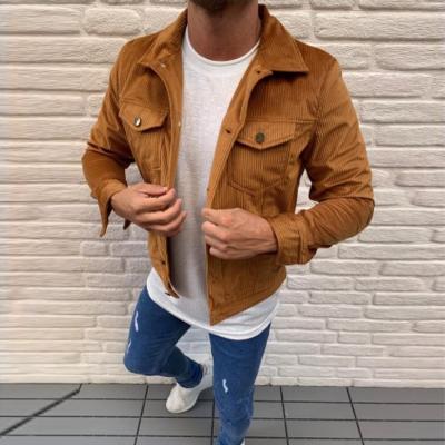 China Fashion Men's Corduroy Lapel Cardigan Jacket Multi-Pocket Business Casual Jacket for sale