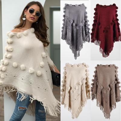 China Wool Anti-wrinkle Women's Shawl Wrap Sweater Loose And Cute Sweater for sale