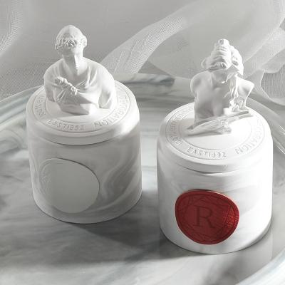 China Scented Candle Maker Gift Box Set Soy Wax Aromatherapy Scented Custom Statue Scented Candles Smokeless Wholesale for sale