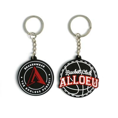 China Vast Gifts Wholesale Custom Basketball Club Logo Eco - Friendly Made 2d / 3d Soft PVC Rubber Key Chain For Promotion for sale