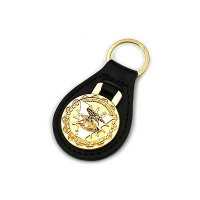 China Wholesale Metal Key Tag Cheap Chain Design Custom Shape Real Genuine Leather for sale