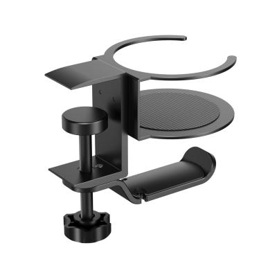 China Space Saving GMTA Double Holder Stand Aluminum Hanger - Cup Earphone Holder 360 Rotating Bracket for sale