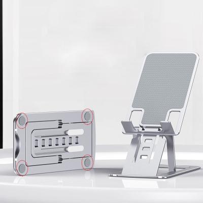 China Adjustable Universal Aluminum Portable Folding Height Mobile Phone Bracket Mobile Phone Holder Stands for sale